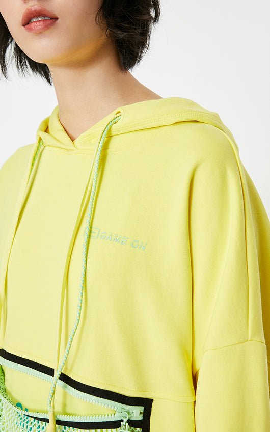Sudadera Suelta con Capucha y Diseño de Malla ONLY Ole - Estilo Letter para Mujer - Image 14