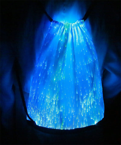 Mochila Deportiva con Luz LED Fibra Óptica - Bolsa Reflectante Multicolor - Image 7