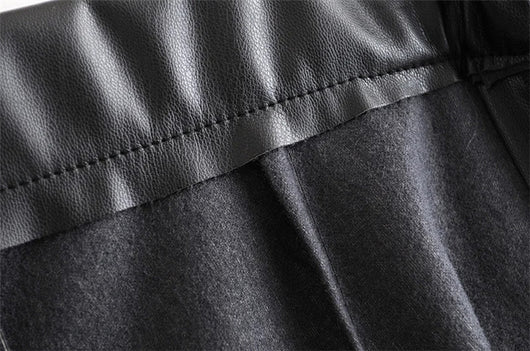 Pantalones de Cuero Ajustados para Otoño e Invierno - Image 9