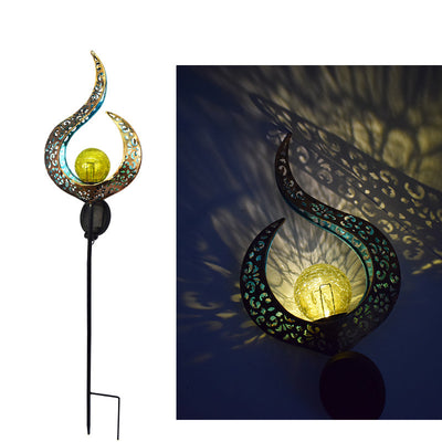 Lámpara Solar Retro de Hierro Forjado para Jardín con Proyección Decorativa - Image 27