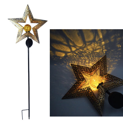 Lámpara Solar Retro de Hierro Forjado para Jardín con Proyección Decorativa - Image 26