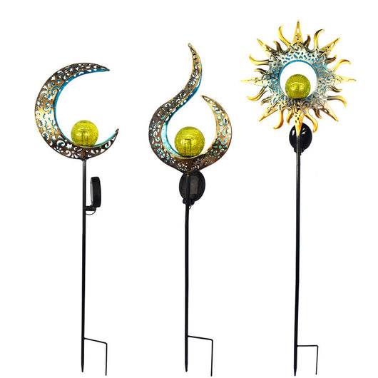 Lámpara Solar Retro de Hierro Forjado para Jardín con Proyección Decorativa - Image 8