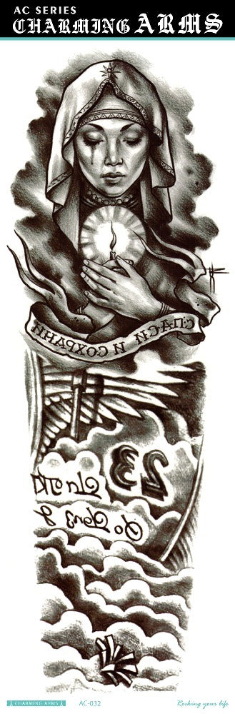 Tatuajes Temporales Impermeables de Larga Duración - Diseños de Calavera, Dragón y Carpa - Image 43