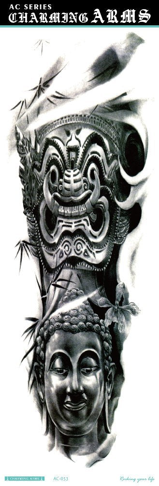 Tatuajes Temporales Impermeables de Larga Duración - Diseños de Calavera, Dragón y Carpa - Image 44