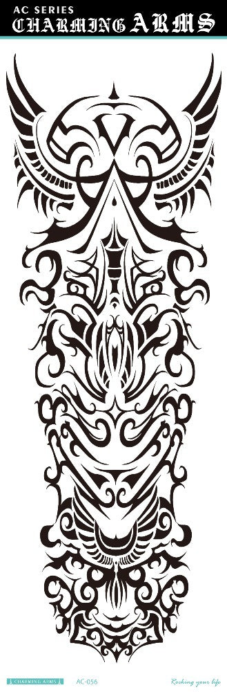 Tatuajes Temporales Impermeables de Larga Duración - Diseños de Calavera, Dragón y Carpa - Image 51