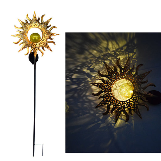 Lámpara Solar Retro de Hierro Forjado para Jardín con Proyección Decorativa - Image 13