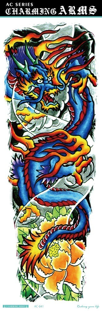 Tatuajes Temporales Impermeables de Larga Duración - Diseños de Calavera, Dragón y Carpa - Image 21
