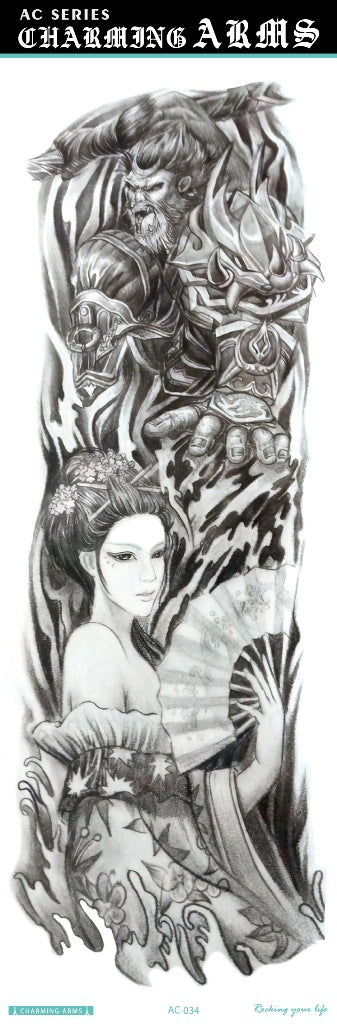 Tatuajes Temporales Impermeables de Larga Duración - Diseños de Calavera, Dragón y Carpa - Image 35