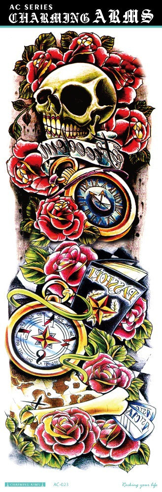 Tatuajes Temporales Impermeables de Larga Duración - Diseños de Calavera, Dragón y Carpa - Image 39
