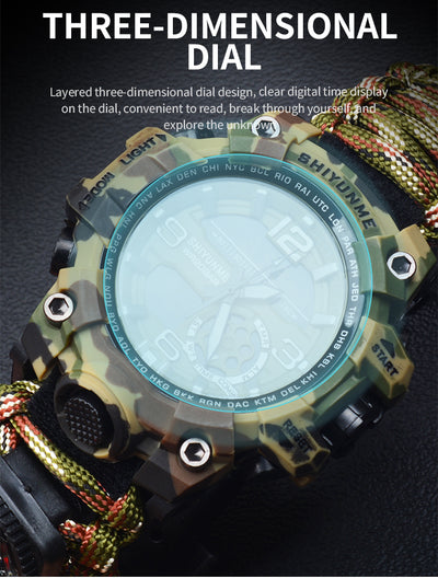 Reloj Deportivo Multifunción con Silbato de Emergencia y Brújula - Image 10