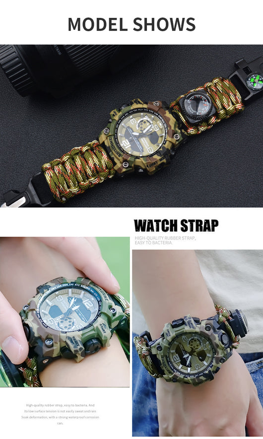 Reloj Deportivo Multifunción con Silbato de Emergencia y Brújula - Image 12