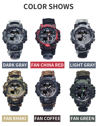 Reloj Deportivo Multifunción con Silbato de Emergencia y Brújula - Image 13
