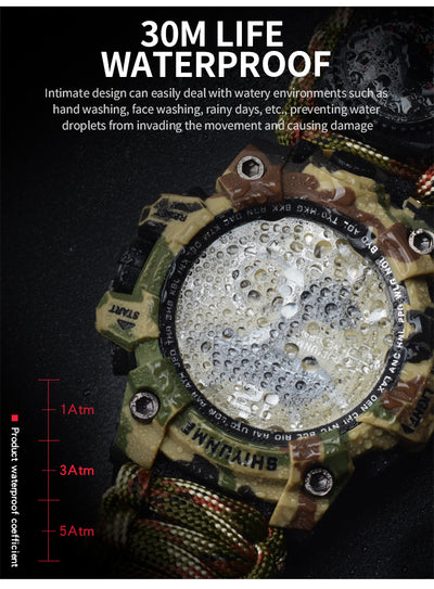 Reloj Deportivo Multifunción con Silbato de Emergencia y Brújula - Image 14