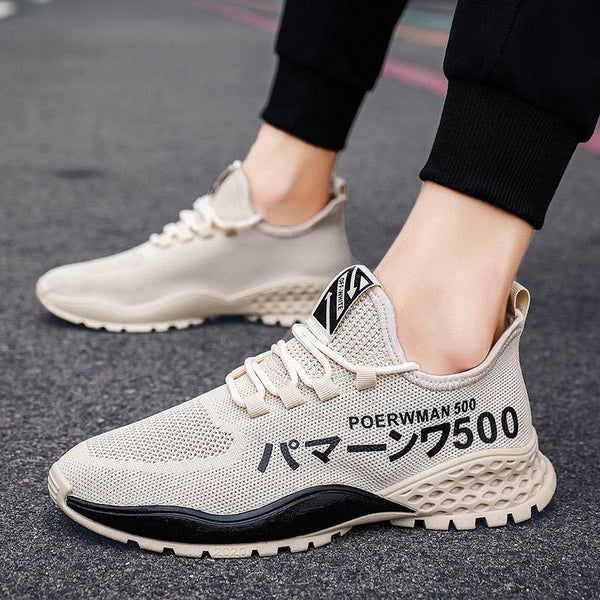 Zapatillas Deportivas Huecas Transpirables para Hombre - Estilo Coreano Blancas Casual