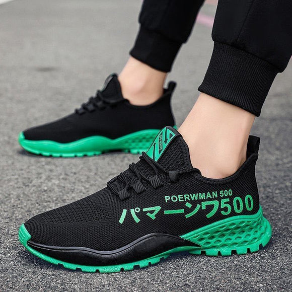 Zapatillas Deportivas Huecas Transpirables para Hombre - Estilo Coreano Blancas Casual