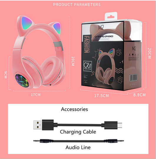 Auriculares Bluetooth con Orejas de Gato - Image 14