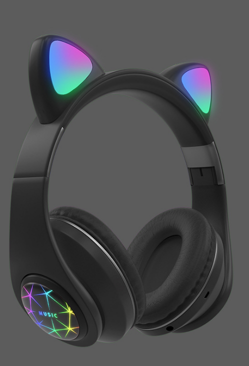Auriculares Bluetooth con Orejas de Gato