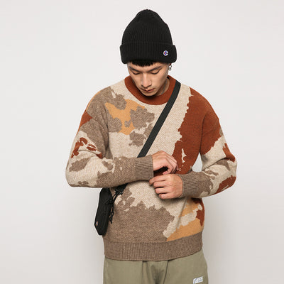 Abrigo Suelto Unisex Estilo Camuflaje Retro Japonés - Suéter para Parejas Otoño - Image 3