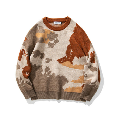 Abrigo Suelto Unisex Estilo Camuflaje Retro Japonés - Suéter para Parejas Otoño - Image 4