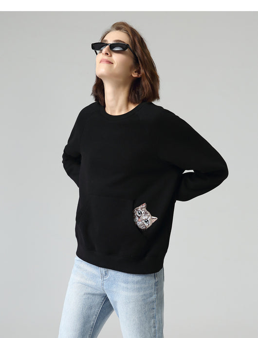 Suéter Suelto con Bordado Primavera - Blusa Cuello Redondo Mujer Otoño - Image 9