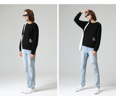 Suéter Suelto con Bordado Primavera - Blusa Cuello Redondo Mujer Otoño - Image 10
