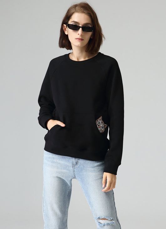 Suéter Suelto con Bordado Primavera - Blusa Cuello Redondo Mujer Otoño - Image 11