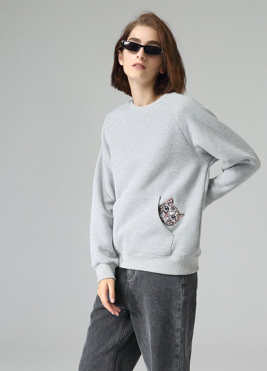 Suéter Suelto con Bordado Primavera - Blusa Cuello Redondo Mujer Otoño - Image 19