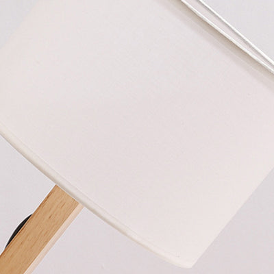 Lámpara de Mesa de Madera con Pantalla de Tela para Lectura - Image 8