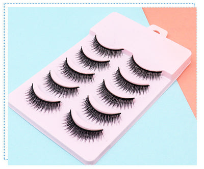 Pestañas Postizas Naturales Cortas Hechas a Mano - Maquillaje Profesional - Image 6