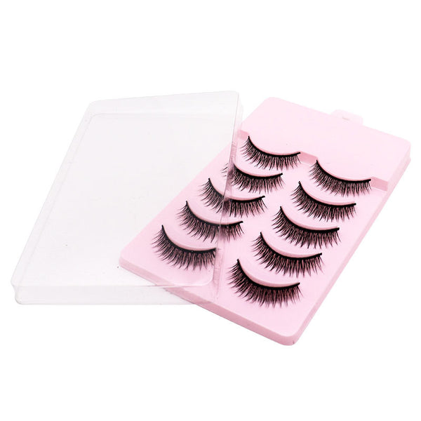 Pestañas Postizas Naturales Cortas Hechas a Mano - Maquillaje Profesional