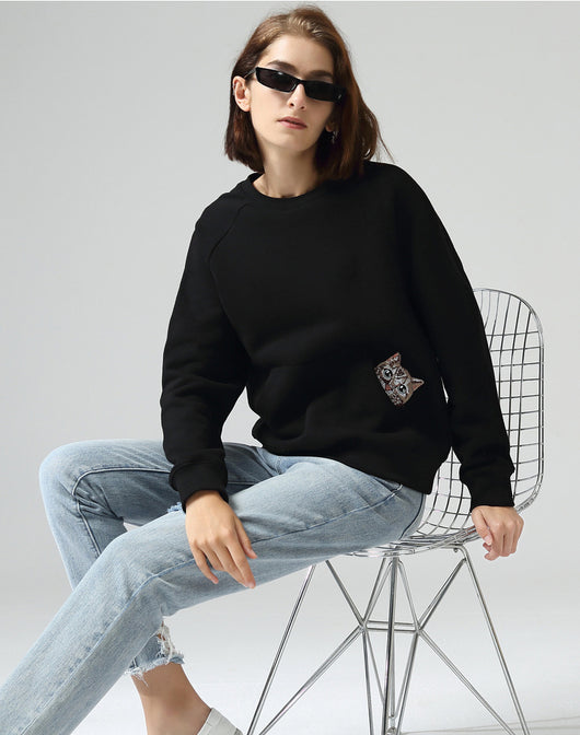 Suéter Suelto con Bordado Primavera - Blusa Cuello Redondo Mujer Otoño - Image 3