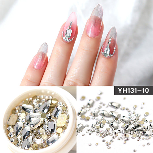 Cristales y Diamantes para Decoración de Uñas - Diseños Variados con Base Plana - Image 4