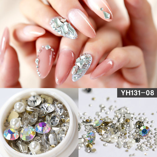 Cristales y Diamantes para Decoración de Uñas - Diseños Variados con Base Plana