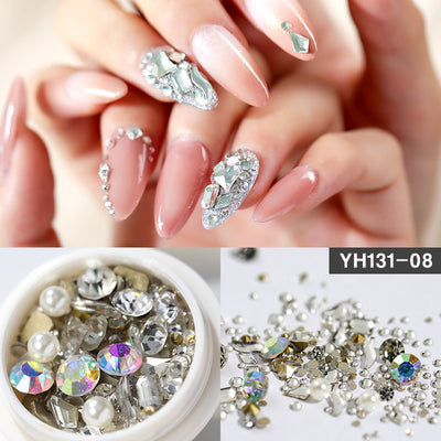 Cristales y Diamantes para Decoración de Uñas - Diseños Variados con Base Plana