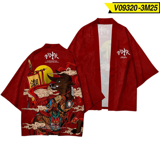 Kimono Cardigan Hombre Manga Tres Cuartos - Image 24