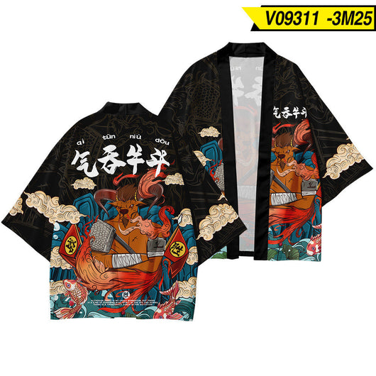 Kimono Cardigan Hombre Manga Tres Cuartos - Image 3