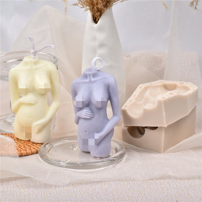 Molde de Vela Aromática Embarazada con Hombro Inclinado - Molde para Velas, Jabones y Pasteles - Image 7