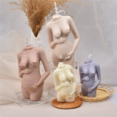 Molde de Vela Aromática Embarazada con Hombro Inclinado - Molde para Velas, Jabones y Pasteles - Image 4