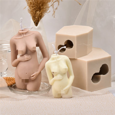 Molde de Vela Aromática Embarazada con Hombro Inclinado - Molde para Velas, Jabones y Pasteles - Image 5