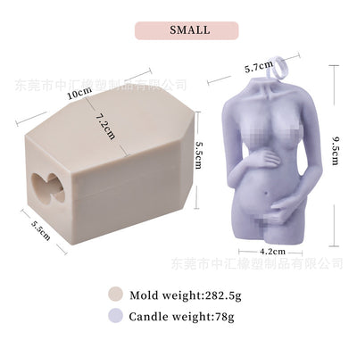 Molde de Vela Aromática Embarazada con Hombro Inclinado - Molde para Velas, Jabones y Pasteles - Image 2
