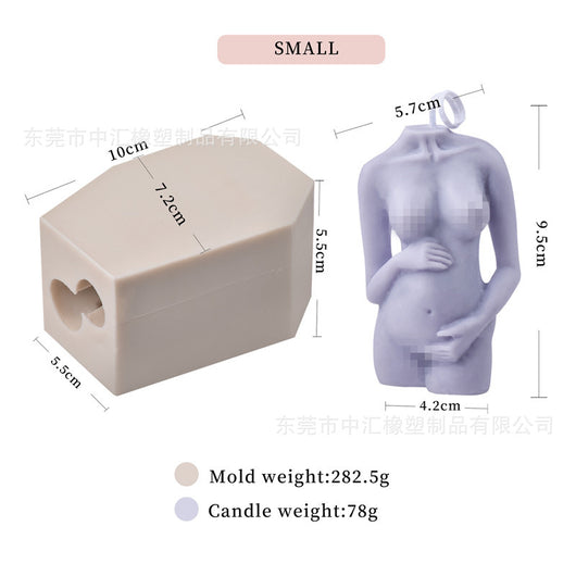 Molde de Vela Aromática Embarazada con Hombro Inclinado - Molde para Velas, Jabones y Pasteles - Image 2