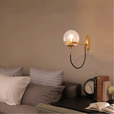 Lámpara de Pared Esfera de Vidrio Estilo Retro para Hoteles y Dormitorios - Image 8