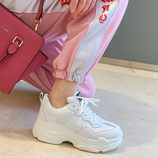 Zapatillas Deportivas Blancas para Mujer con Plataforma Elevadora y Forro de Terciopelo - Image 10