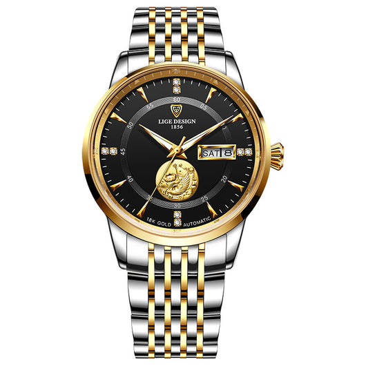 Reloj Mecánico Automático Fish Leap Longmen con Doble Calendario e Impermeabilidad - Image 20