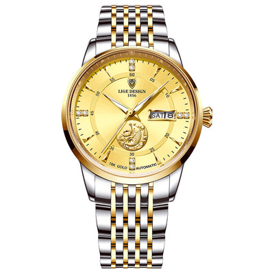 Reloj Mecánico Automático Fish Leap Longmen con Doble Calendario e Impermeabilidad - Image 22
