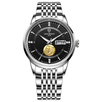 Reloj Mecánico Automático Fish Leap Longmen con Doble Calendario e Impermeabilidad - Image 21
