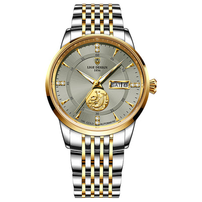 Reloj Mecánico Automático Fish Leap Longmen con Doble Calendario e Impermeabilidad - Image 27