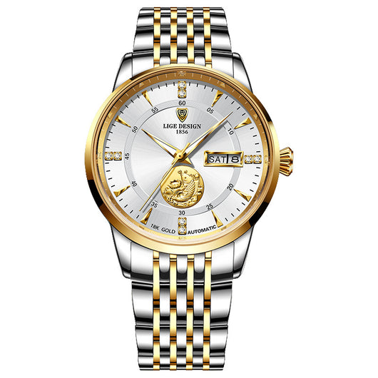Reloj Mecánico Automático Fish Leap Longmen con Doble Calendario e Impermeabilidad - Image 6