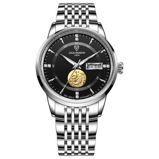 Reloj Mecánico Automático Fish Leap Longmen con Doble Calendario e Impermeabilidad - Image 10