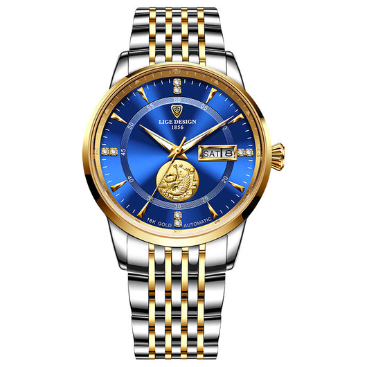 Reloj Mecánico Automático Fish Leap Longmen con Doble Calendario e Impermeabilidad - Image 9